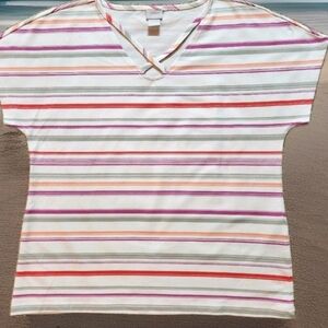 NWOT Chicos Zenergy V Neck Cross Front T-Shirt Chicos Size 8